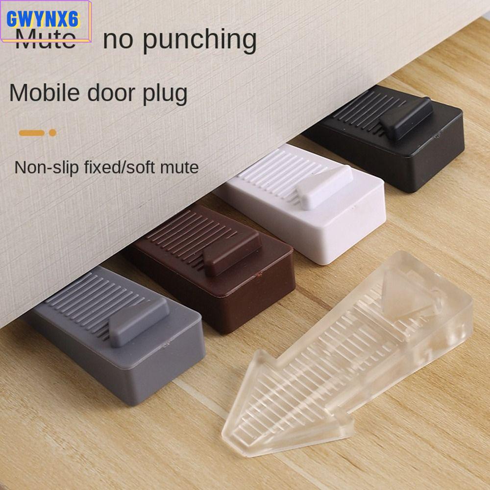 GWYNX6 ที่กั้นประตู, ซิลิโคนติดผนังป้องกันพื้นที่วาง, ป้องกันการชนกันคงที่ซ่อนประตูหยุด ห้องนอน