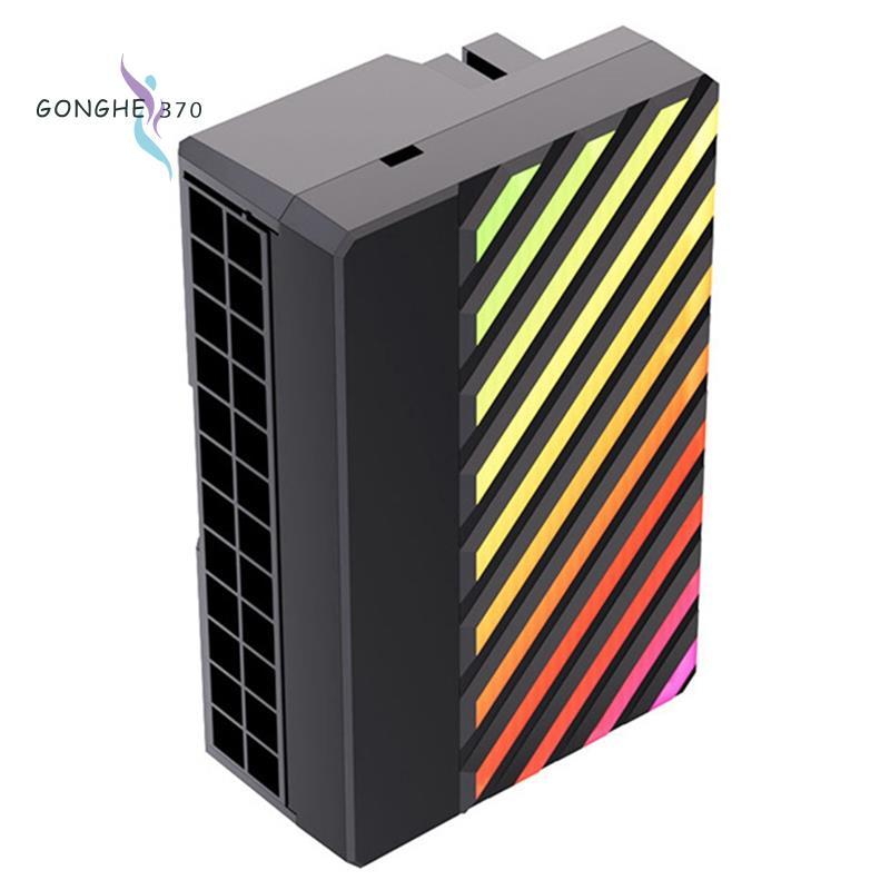 [gonghe370]Motherboard ATX Power 24P Adapter to 90 องศาเปิดอะแดปเตอร์ 24PIN อะแดปเตอร์มุมขวาสายไฟ Ar