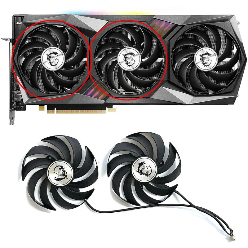 PLD09210S12HH 90 มม.4PIN สําหรับ MSI Geforce RTX3080 3080Ti RTX3060 3060 Ti Rtx 3070 3080 3090 Gamin