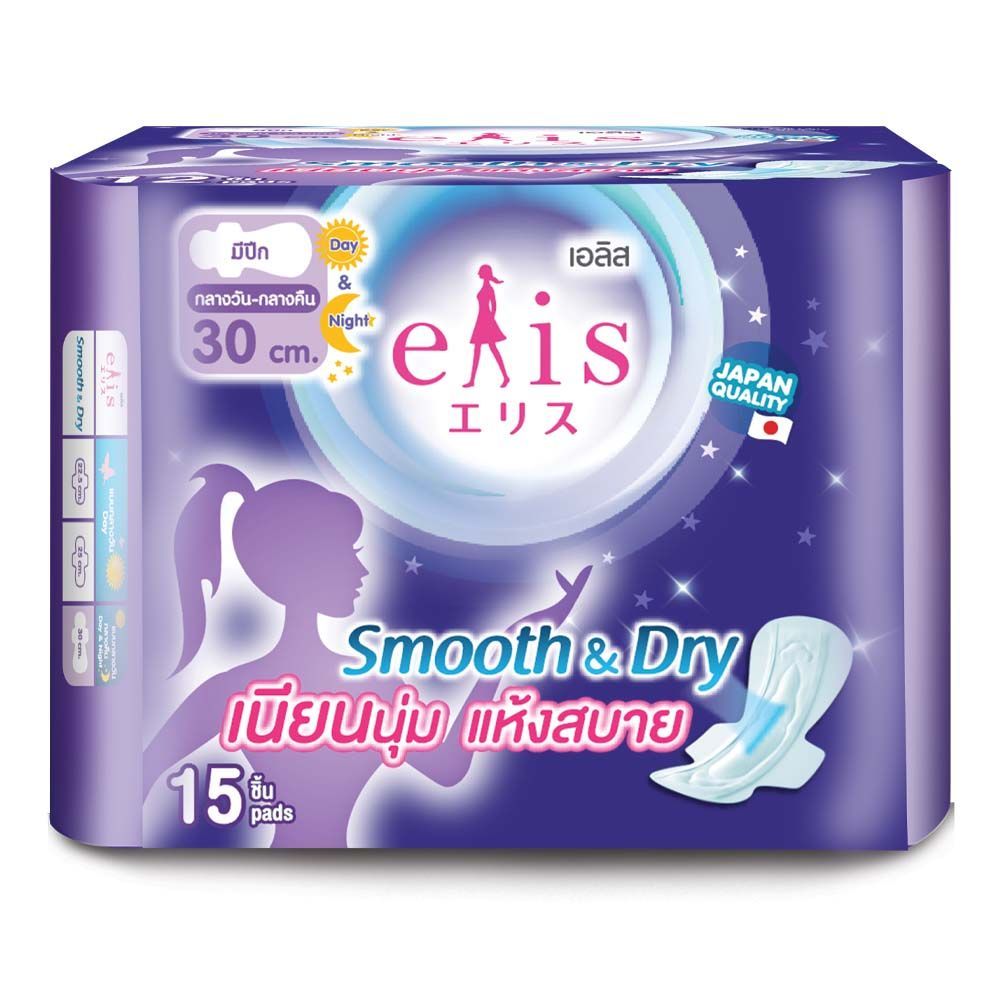 [สินค้าส่งด่วน] เอลิส สมูธแอนด์ดราย 30 ซม. 15 ชิ้น ELIS SMOOTH AND DRY 30 CM. 15 PCS.