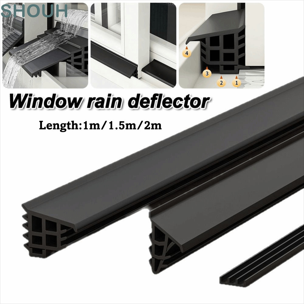 SHOUH หน้าต่าง Water Blocking Bar, 1 M/1.5/2 M Self-Adhesive Water Backflow Blocking Bar,ขอบซีลกันน้ําWindproof Window Blocking Board สําหรับหน้าต่าง Application