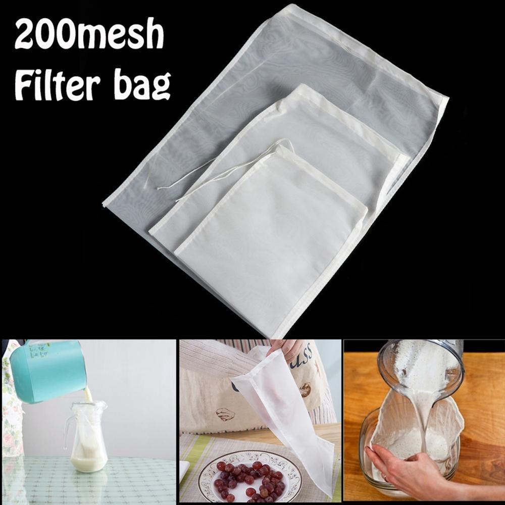 NOVAE กรอง Fine Mesh 200mesh Almond Nut นมถั่วเหลือง Cold Brew Coffee Cheesecloth Bag