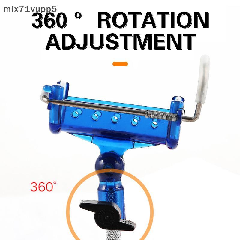 Mix71vu ° 360ที่วางคันเบ็ดแบบหมุนปรับได้, ที่ยึดคันเบ็ดแบบล็อกด้วยตนเองแท่นยึดคันเบ็ดตกปลา