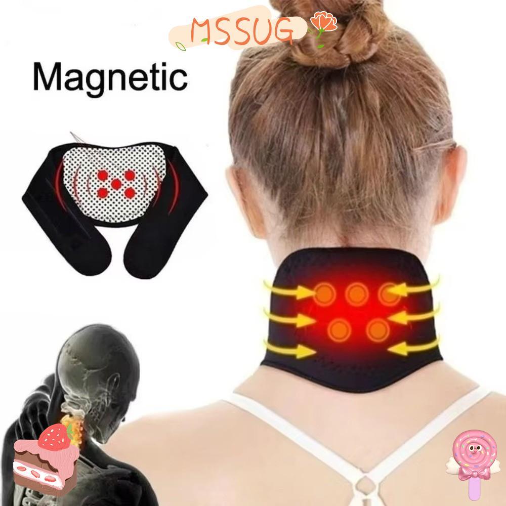 MSSUG Self-Heating Neck Brace,ประคบร้อนสบายและนุ่มแม่เหล็กนวดคอ,ความอบอุ่นการเก็บรักษา Magnetic Ther