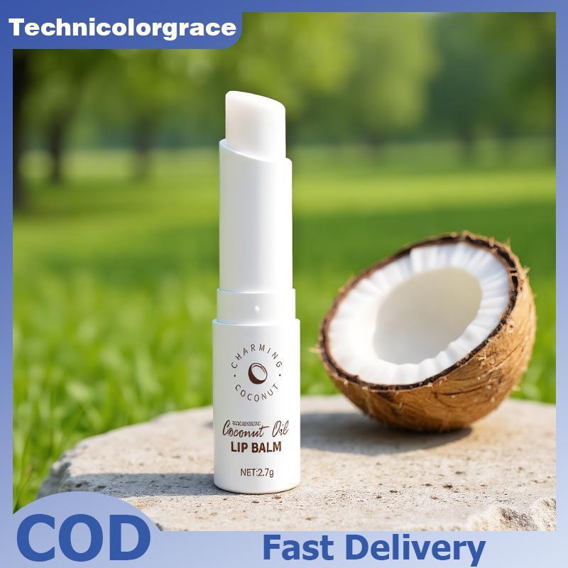 Technicolorgrace SADOER 2.7g Coconut Lip Balm - บํารุงและความชุ่มชื้นยาวนานสําหรับผู้ชายและผู้หญิง - ลิปบาล์มดูแลทุกวัน TCE