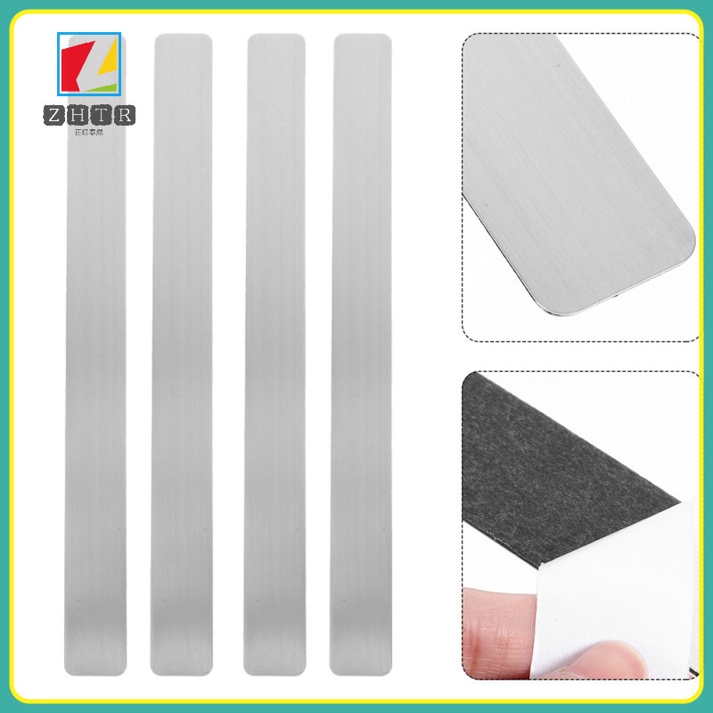 4 ชิ้น Bulletin Board สําหรับแม่เหล็กแม่เหล็กแถบกาว 29.80X2.80X0.10 ซม.เงิน
