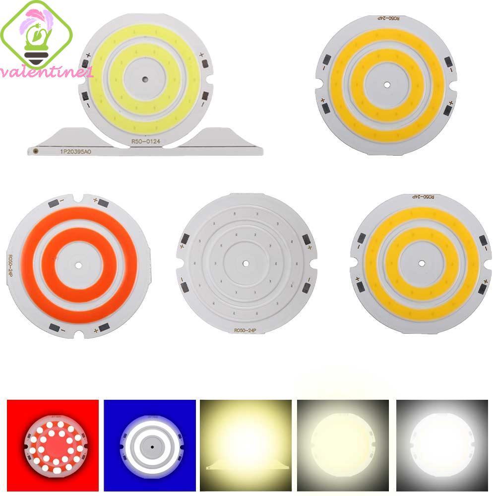 VALENTINE ชิป COB 1 ชิ้นวงกลม LED DIY โคมไฟ DC 3V 4V รอบ 2W COB แสง
