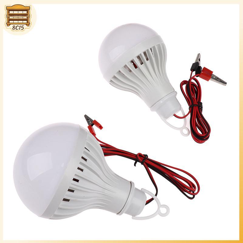 [8C15] โคมไฟ LED 12V หลอดไฟ LED แบบพกพา 9W 12W เต็นท์แคมป์กลางแจ้งไฟแขวนกลางคืน [8C]