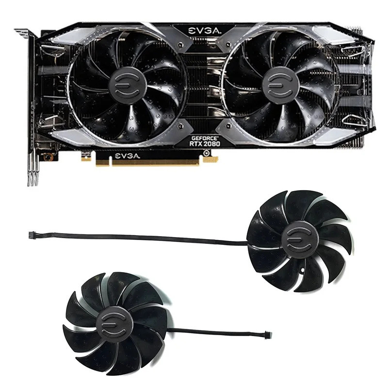สําหรับ EVGA RTX 2060 2070 2080 Super RTX 2070 2080Ti สีดํา Edition กราฟิกการ์ดสําหรับเล่นเกม FanPLA