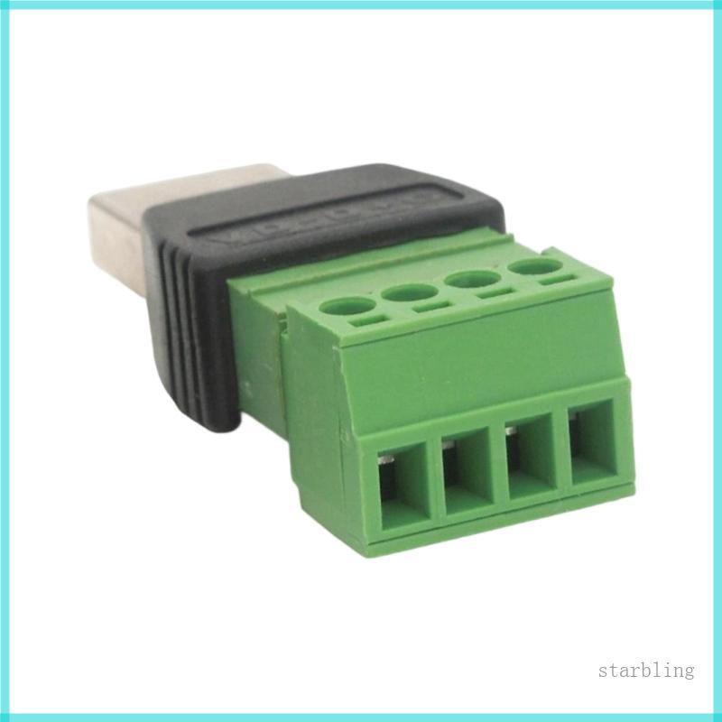 Star USB 2 0 A ชายสกรู Terminals อะแดปเตอร์แปลงการออกแบบ Solderless สําหรับการเชื่อมต่อข้อมูลและแอปพลิเคชั่น DIY สําหรับ Inst