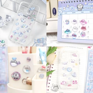 BLIVO 3D สติกเกอร์บรรเทา Candy Ghost กระต่าย Drop Diy ไดอารี่ Scrapbooking เครื่องเขียน