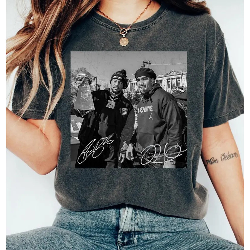 [มีสินค้า] เสื้อฟุตบอล Vintae Jalen Hurts Philadelphia, เสื้อยืดฉลองชัยชนะ Super Bowl ของ Jalen Hurt