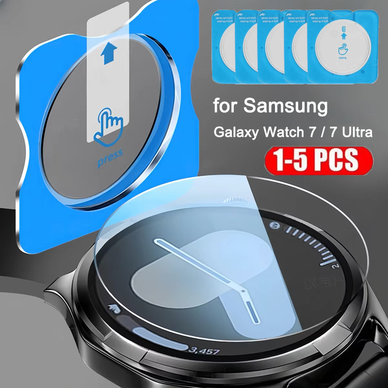 1-5 ชิ้นฟิล์มกระจกนิรภัย Quick Pasting สําหรับ Samsung Galaxy Watch 9/8/7/6/5/4 40 มม.44 มม.Ultra(2025) 47 มม.ป้องกันฟิล์ม