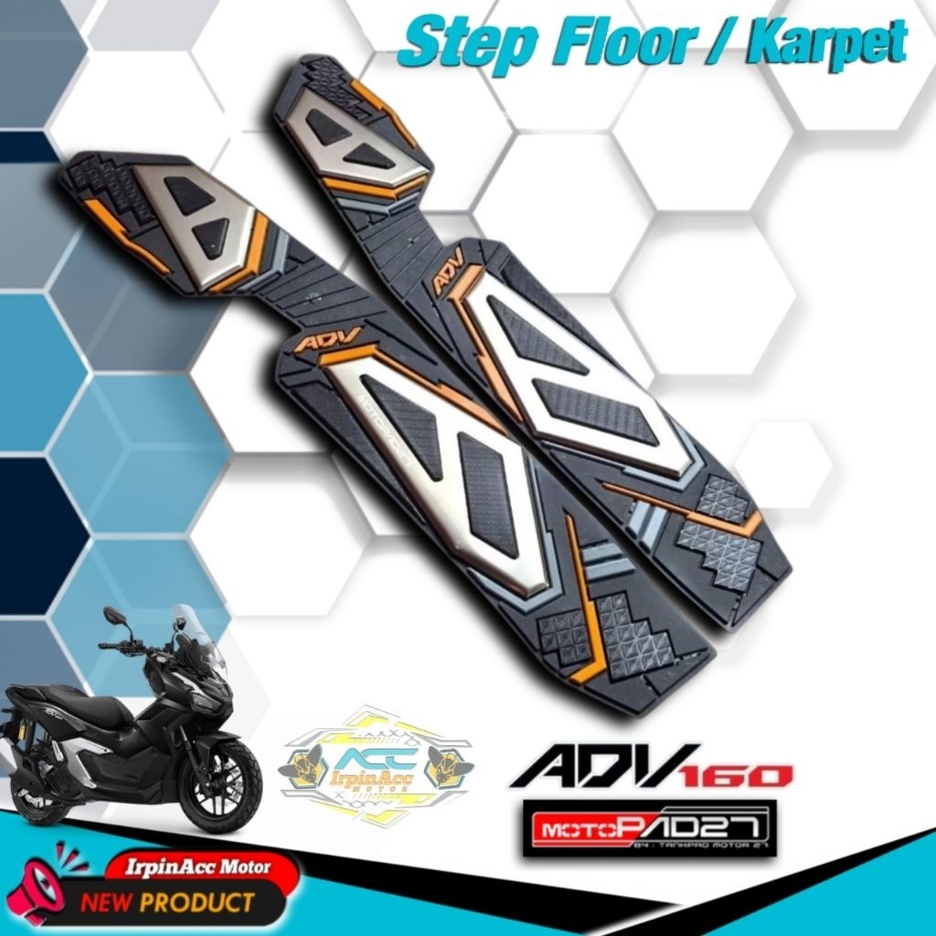 Adv 160 Step พรมปูพื้นยางพรีเมี่ยม New ADV 160 Roadync Gen1 และ Gen 2