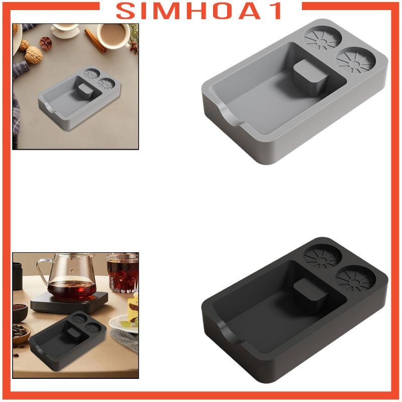 [Simhoa1] Espresso Knock Box Espresso Organizer Gift ทําความสะอาดง่ายฐาน Baristas Utensils