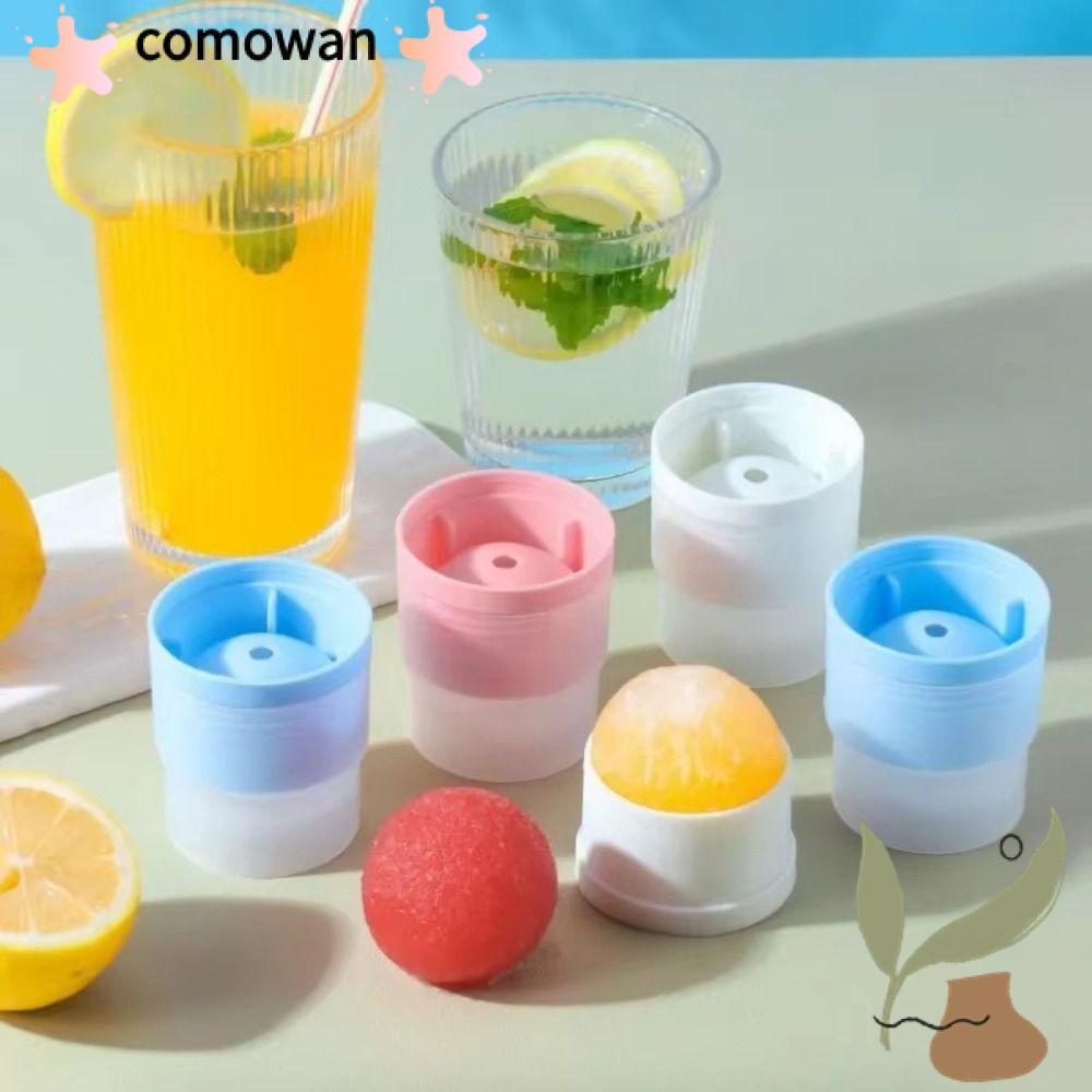 COMOWAN แม่พิมพ์ก้อนน้ําแข็ง 5 ชิ้น, การรื้อถอนได้ง่ายรอบก้อนน้ําแข็งลูกน้ําแข็งแม่พิมพ์, ซิลิโคนขนาดใหญ่นุ่มก้อนน้ําแข็งแบบใช้ซ้ําได้|อุปกรณ์เสริมบาร์