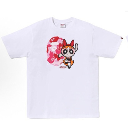 Aape Flying Apsara Print Cotton Short Sleeve Loose Fit T-Shirt - เหมาะสําหรับคู่รัก