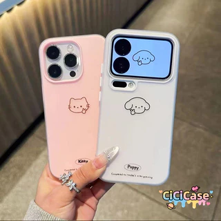 เหมาะสำหรับ OPPO Reno 16 16F 12 12F 5 5F 10 11 13F 4F 5 6Z 7Z 8Z 8T 11F 14F 15 15F 15 Proกรอบโทรศัพท์รูปหมาน้อยกับแมวน่