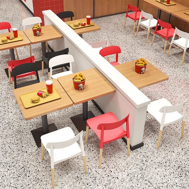KFC Snack Table Chair Mala Tang Store Same as Milk Tea Shop Combine Fast Food Commercial Burger เก้า