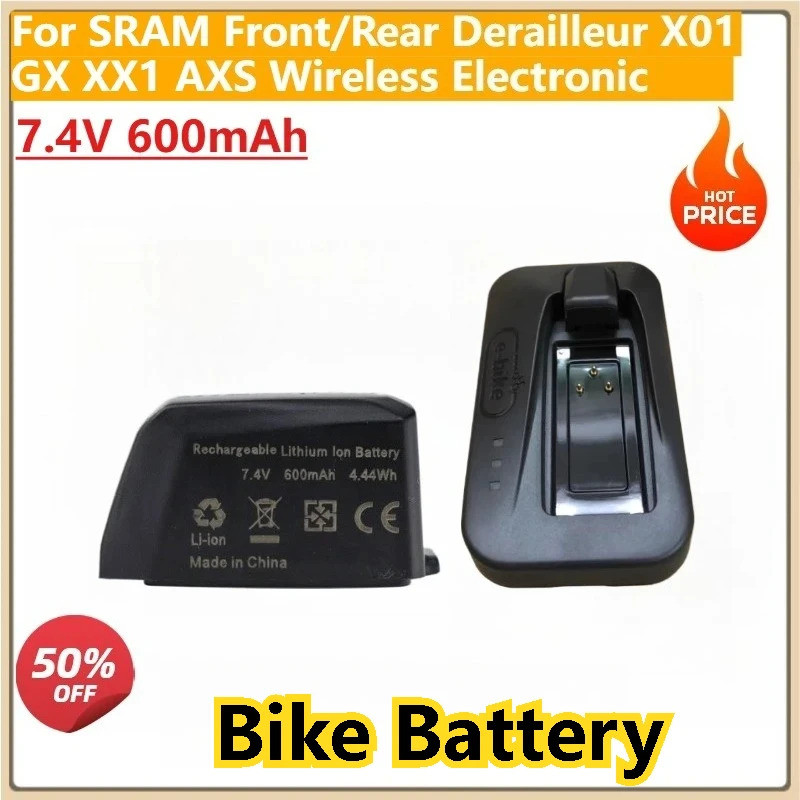 ใหม่เปลี่ยนแบตเตอรี่จักรยาน 7.4V 600mAh สําหรับ SRAM ด้านหน้า/ด้านหลัง Derailleur X01 GX XX1 AXS ไร้