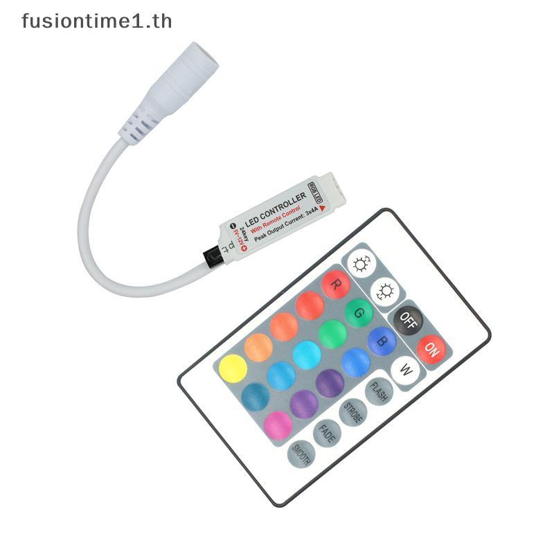 [Fusion] ตัวควบคุม LED Strip อินฟราเรด 24 คีย์รีโมทคอนโทรล Rgb Light พร้อม Dimmer ไฟ LED Control Dim