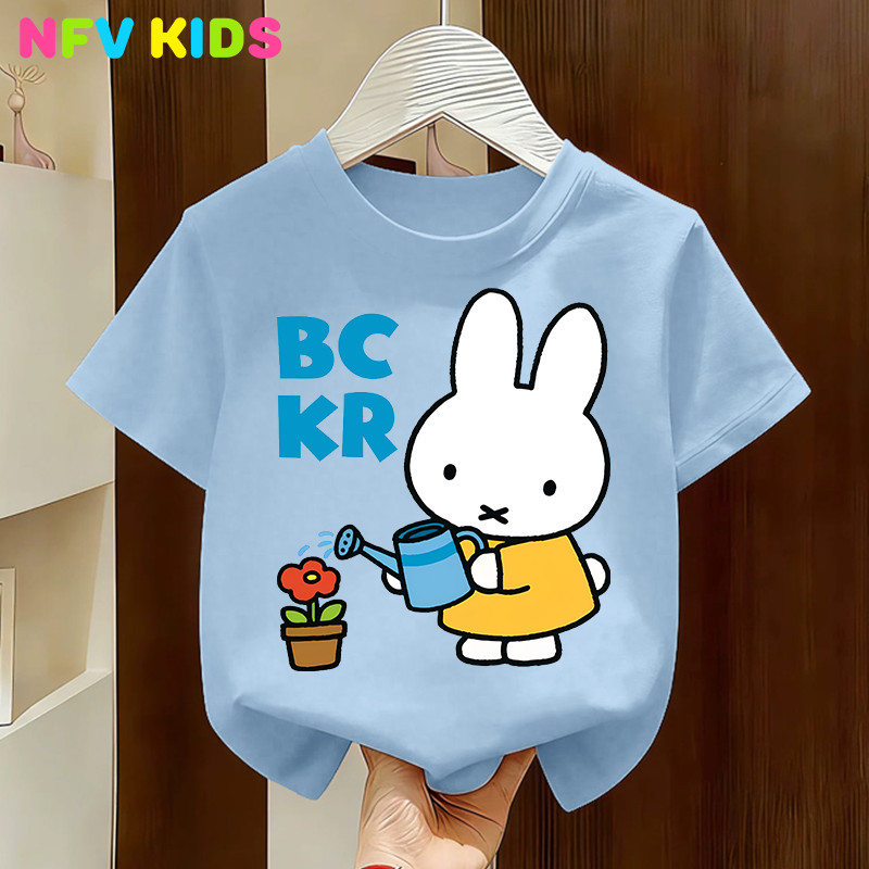 【ส่งจากกรุงเทพฯ】NFV KIDS เสื้อยืดแขนสั้นเด็กลายมิฟฟี่ ผ้าฝ้ายนุ่ม ใส่สบาย ระบายอากาศ เหมาะใส่หน้าร้อน YG5626