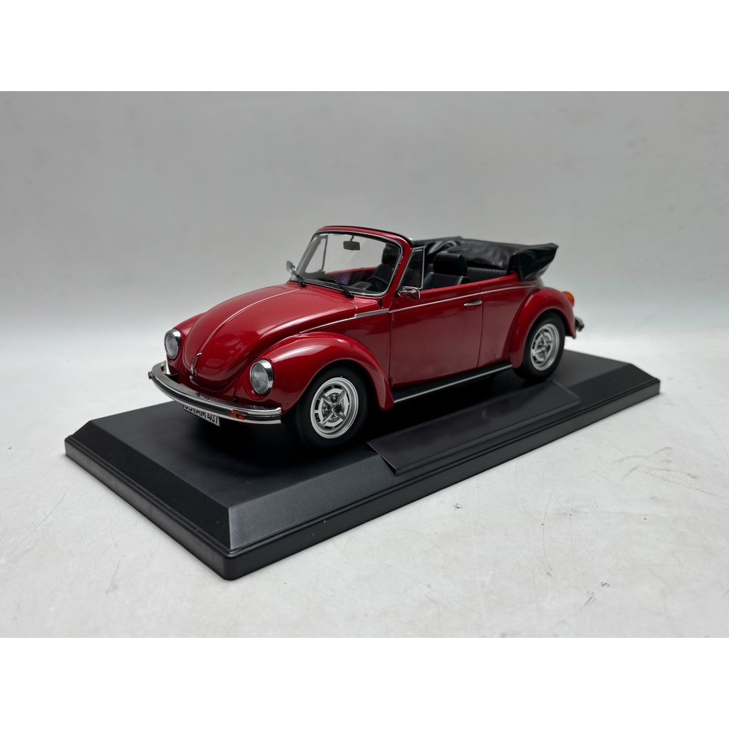 [Orphan] Norev 1/18 Volkswagen VW 1303 Beetle Red Convertible Alloy Car Model, Brand New State, 458 