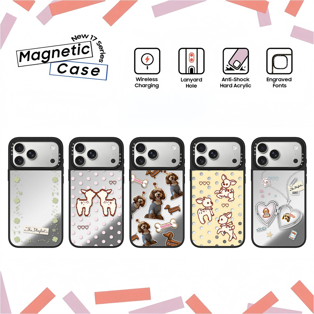 Nana Memory Box Puppy Polka Dot Fawn Deer 90s พลาสติกแข็งกระจกอะคริลิคสําหรับ iPhone 17 16 Air 12 13 14 15 Plus Pro Max ปลอก