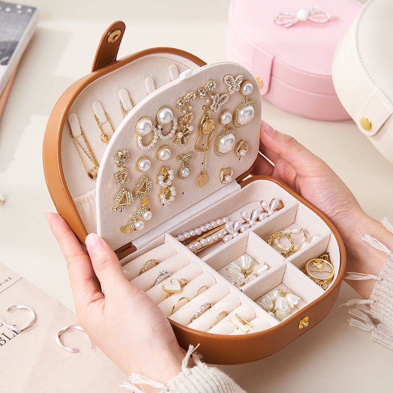 Desktop Exquisite Ornament Jewelry Storage Box Compartment Jewelry Storage Box Necklace Ring Earring
