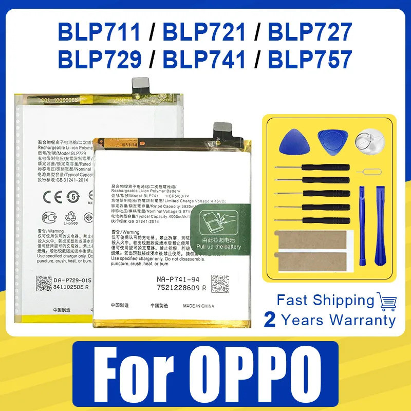 XDOU BLP711 BLP741 BLP757 BLP721 BLP729 BLP727 แบตเตอรี่สําหรับ Oppo Realme için A1K A11 A11X A9C2 X