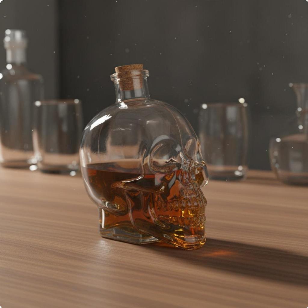 [txejgi] Cranium Distilled เครื่องดื่มขวดเหล้าของขวัญแปลกใหม่ Cranium รูปการออกแบบสร้างสรรค์โครงกระด
