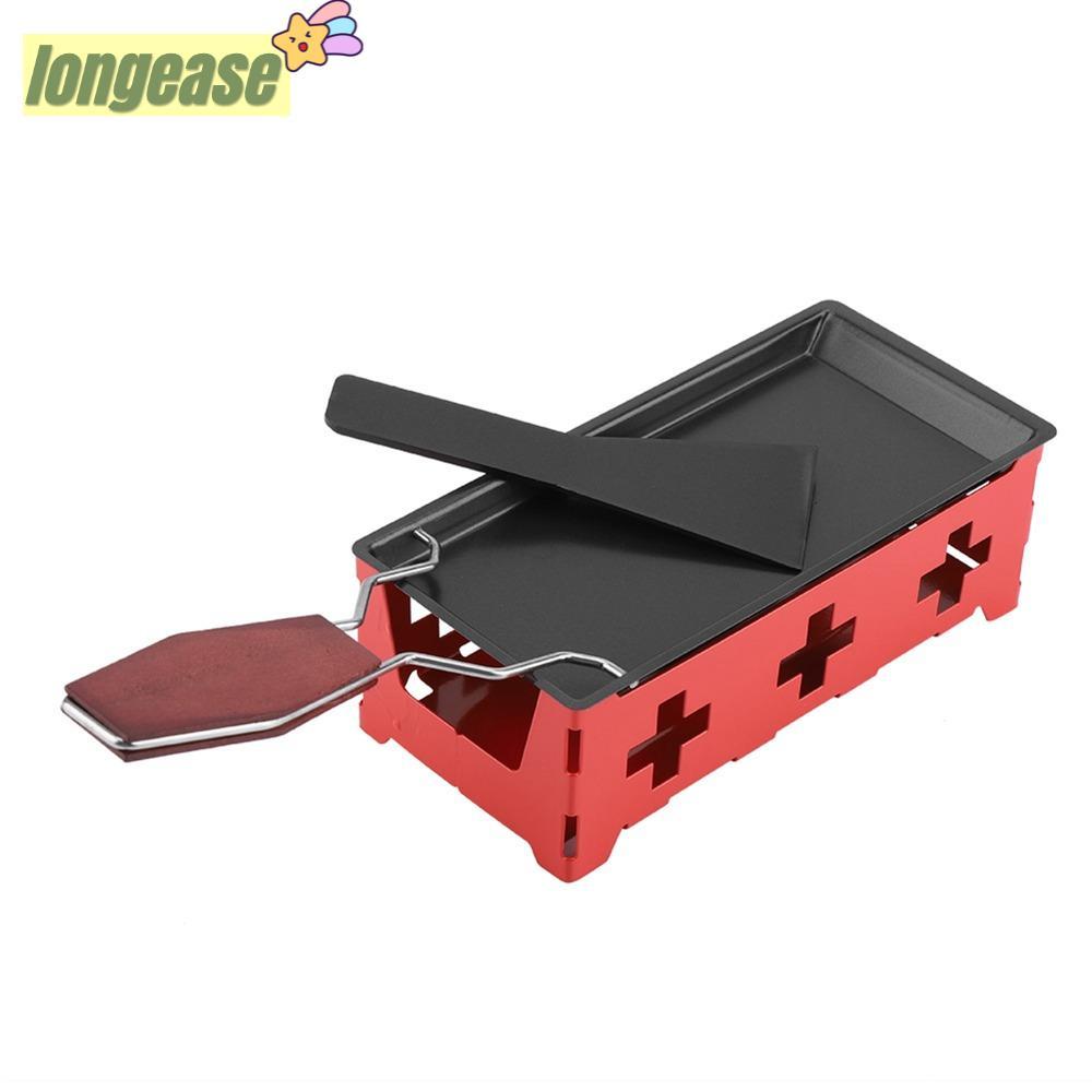 LONGETH Portable Raclette, Non-Stick Carbon steel Cheese Raclette Set, Baking อาหารแบบพกพา-เกรดพร้อม