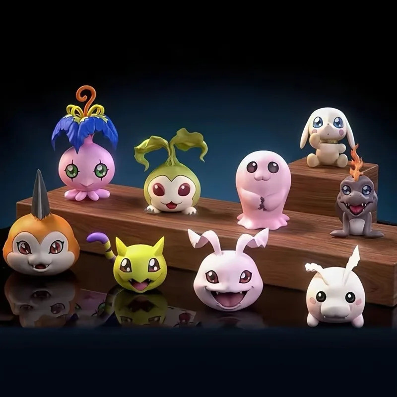 2-5 ซม.อะนิเมะ Digimon ผจญภัยรูป Gabumon Pyocomon Koromon himon Tokomon Plotmon Action Figures คอลเล