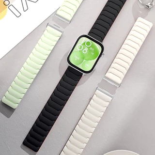 สายรัดซิลิโคนแม่เหล็กสําหรับ Huawei Watch Fit 5 4 Fit 3 สร้อยข้อมือกีฬาเปลี่ยนสายรัดข้อมือสําหรับ Huawei Watch Fit 4 5 Pro/4 Correa