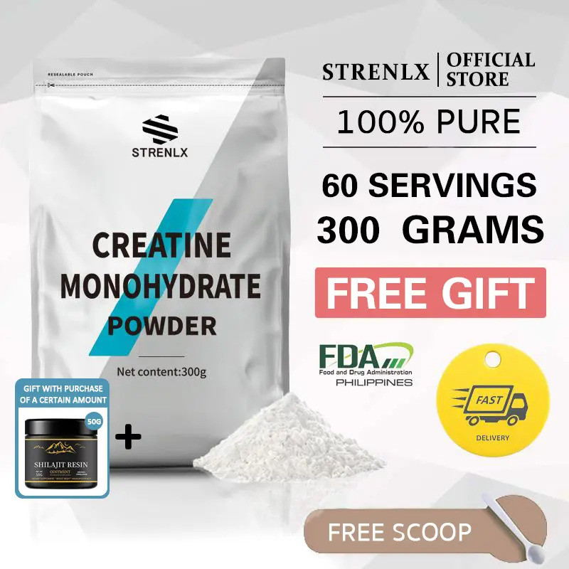 STRENLX Creatine Monohydrate Pure Creatine 300g 60 Servings Improve endurance Creatine Power Healthc