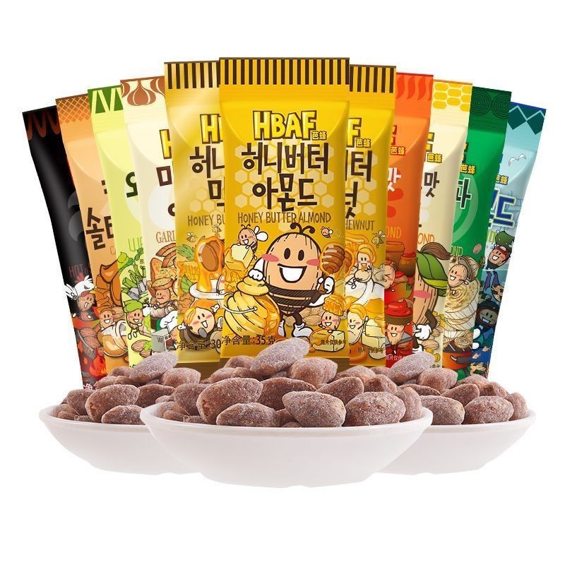 [HBAF] Babe Original Tom Farm American Big Almond Nuts Honey Tonsels นําเข้าจากเกาหลี Snacks Badanmu