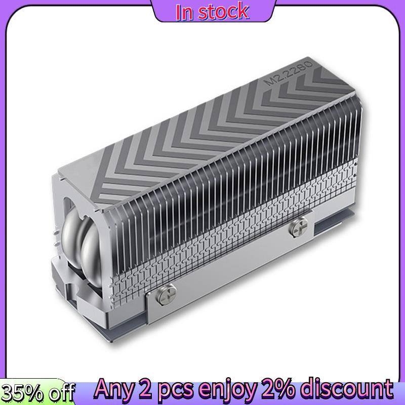 ในสต็อก-M.2 2280 NVMe SSD ความร้อน Cooler Dual ท่อความร้อนประสิทธิภาพสูงแผ่นความร้อนสําหรับ 2280 SSD
