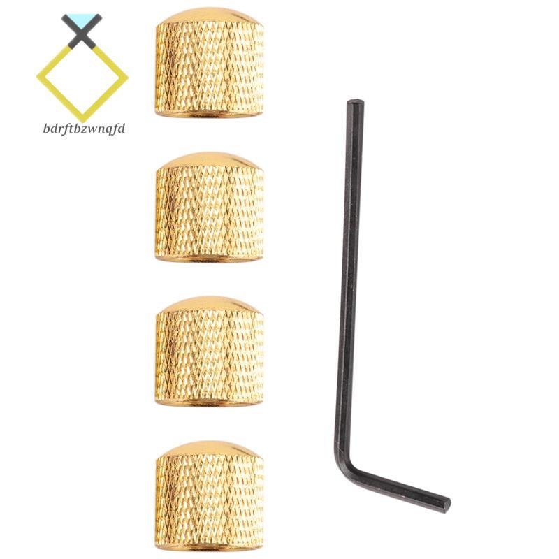 4 ชิ้นโลหะ Volume Tone Dome Tone กีตาร์ปุ่มควบคุมความเร็วพร้อมสกรูสําหรับกีตาร์ไฟฟ้าหรือ