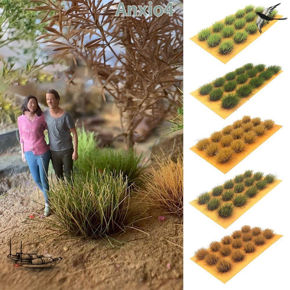 ANXIO4 หญ้าเทียม Tufts, DIY ไนลอน Miniature Grass-plot, การก่อสร้างรถไฟ Multi-ภูมิประเทศทรายฉากตาราง