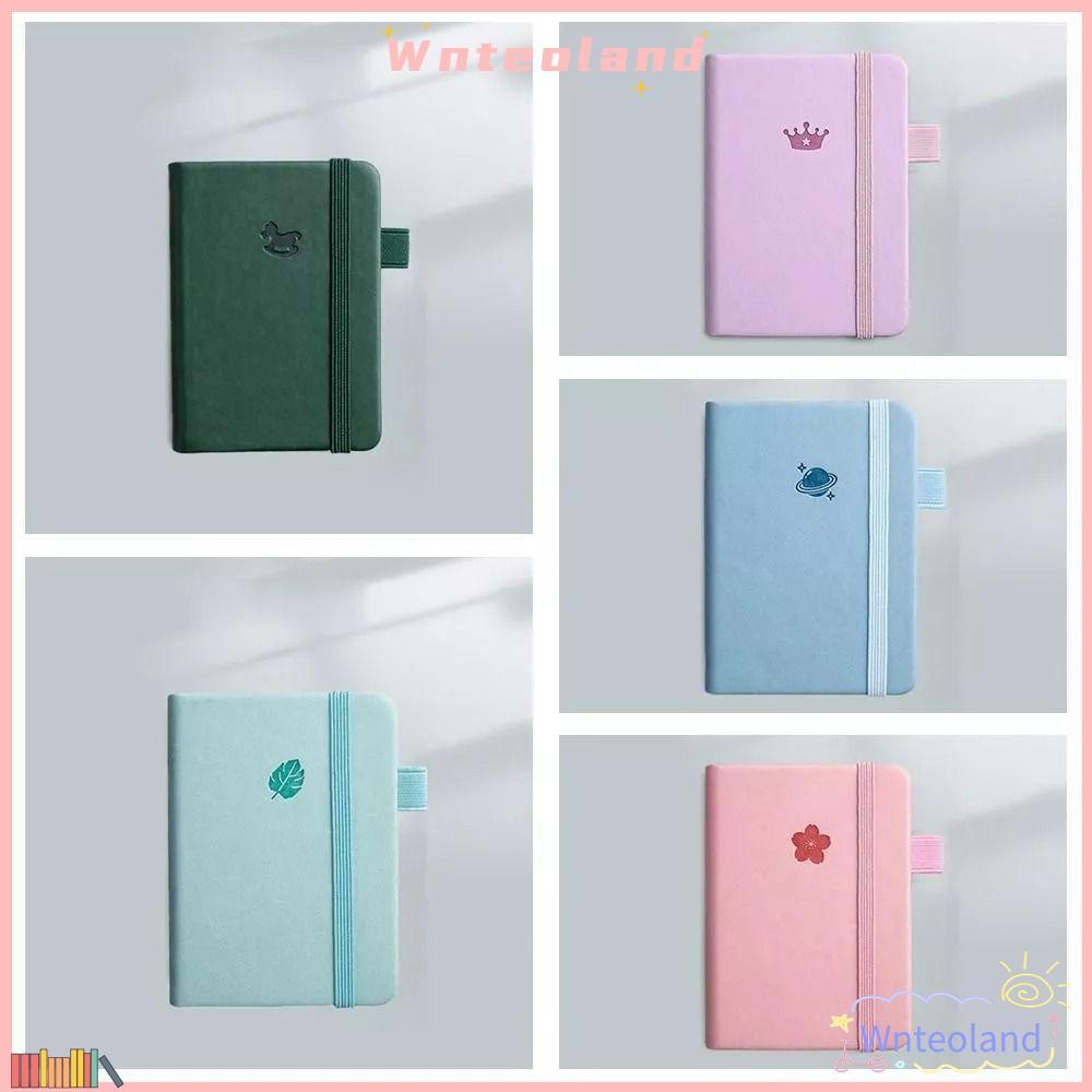 WNTEOLAND Pocket Notepad, เครื่องเขียนแบบพกพา Agenda Organizer, A7 ประณีต Journal Notepad