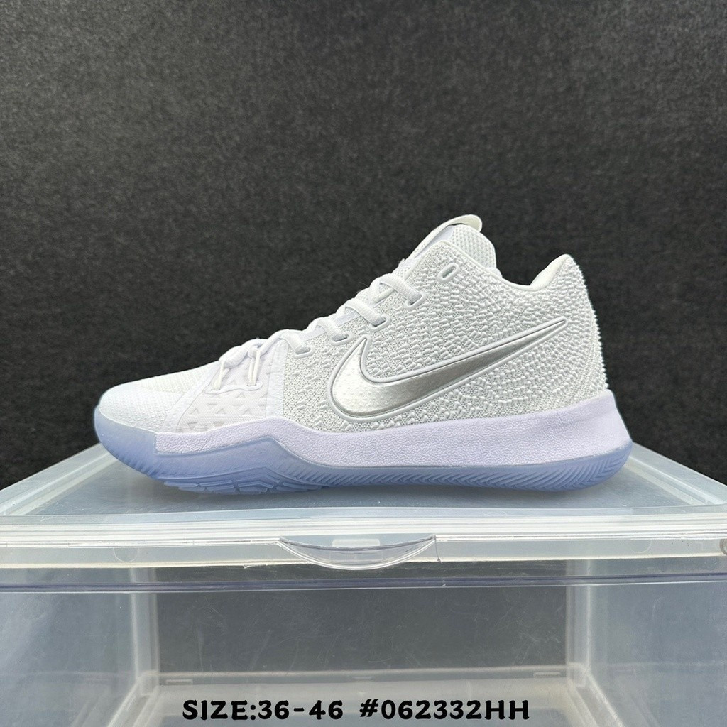 Kyrie 3 Irving 3 Generation Business Grade Rmht รองเท้าบาสเก็ตบอลสีขาวและสีเงินยอดนิยมสําหรับผู้ชายแ
