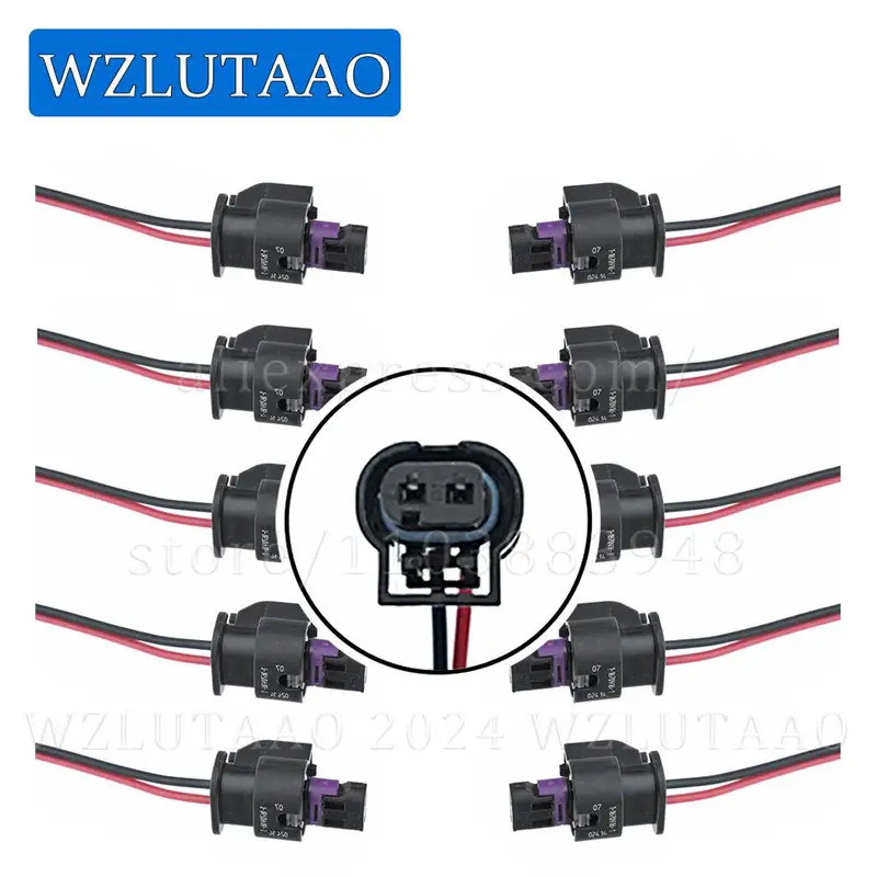 2 Pin Flat Connector Pigtail Plug สําหรับเซ็นเซอร์อุณหภูมิ Astern Radar Sensor สําหรับ Audi VW Porsc