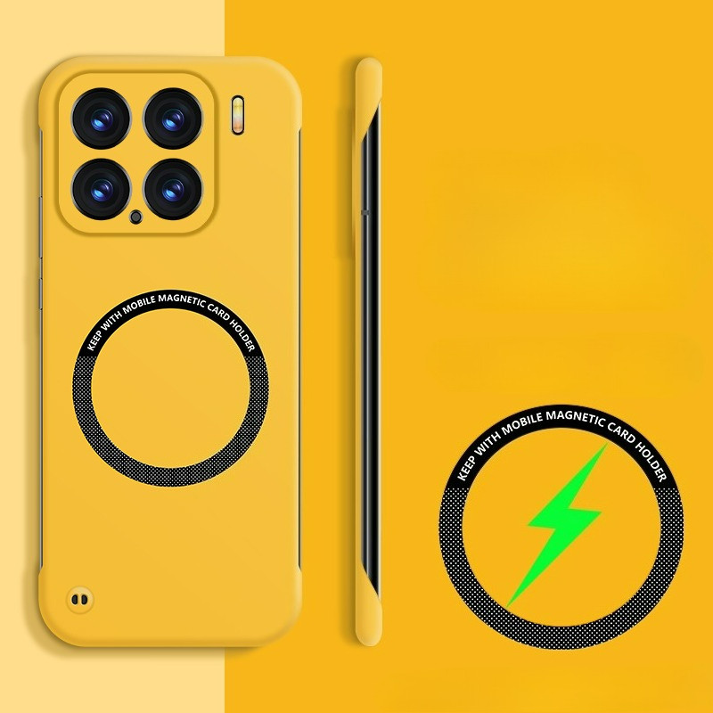 Anti-Fingerprints Frameless Magnetic Charging Hard Case สําหรับ Xiaomi 15T 14T 13T Mi 12 13 14 15 17 Pro Max Ultra ฝาครอบโทรศัพท์