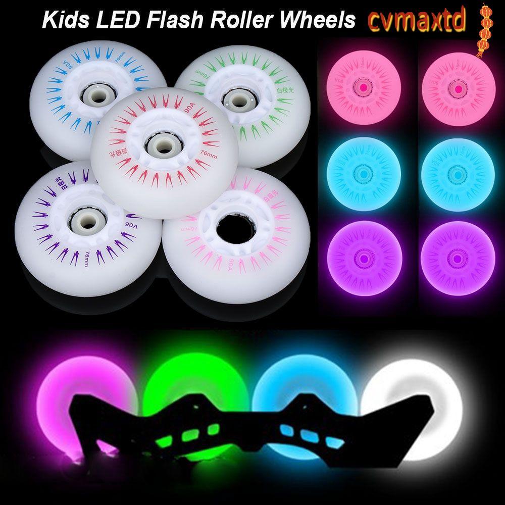 แฟลชล้อ LED สำหรับอินไลน์สเก็ต จำนวน 4 ชิ้น เหมาะสำหรับทั้งผู้ใหญ่และเด็ก