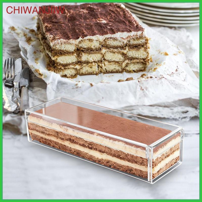 [chiwanjiiw] กล่องเค้กทีรามิสุอะคริลิคใสพร้อมบรรจุภัณฑ์ขนมแบบถอดได้ชุดเค้กครบชุดสําหรับอบที่บ้าน
