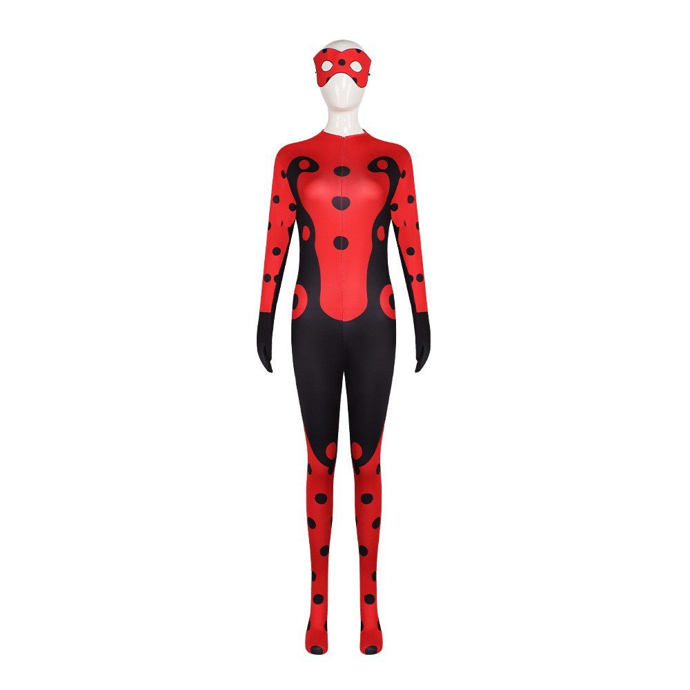 คลังสินค้าพร้อมจัดส่งทันใจ! Ladybug_cosplay ชุดบอดี้สูท Marina สำหรับทุกฤดูกาล