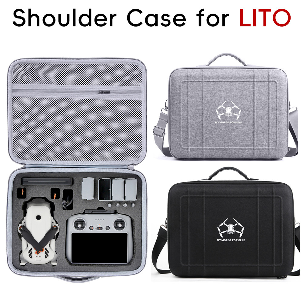 ไหล่สําหรับ DJI Lito 1/X1 Hard Case กระเป๋าสะพายแบบพกพาสําหรับ DJI Lito X1 กระเป๋าเก็บใช้งานร่วมกับ RC2/RC-N3 รีโมทคอนโทรลอุปกรณ์จัดเก็บข้อมูล