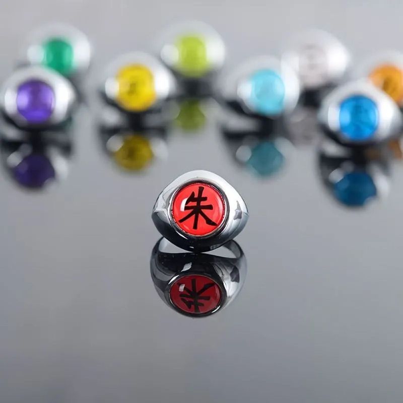 动漫周边戒指晓组织宇智波鼬佩恩鸣人Cosplay指环同款配饰Naruto peripheral ring Xiao organization Uchiha Itachi COS ring anime 