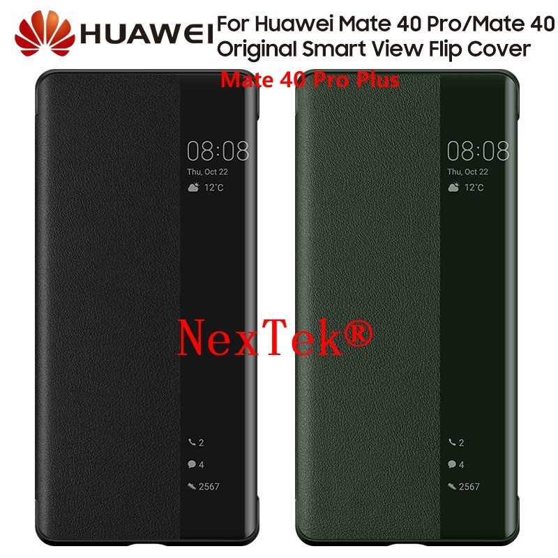 แท้100% Huawei Mate 40 Mate 40 Pro Smart View Flip Cover โทรศัพท์ Clear View Mirror Flip Case สําหรั