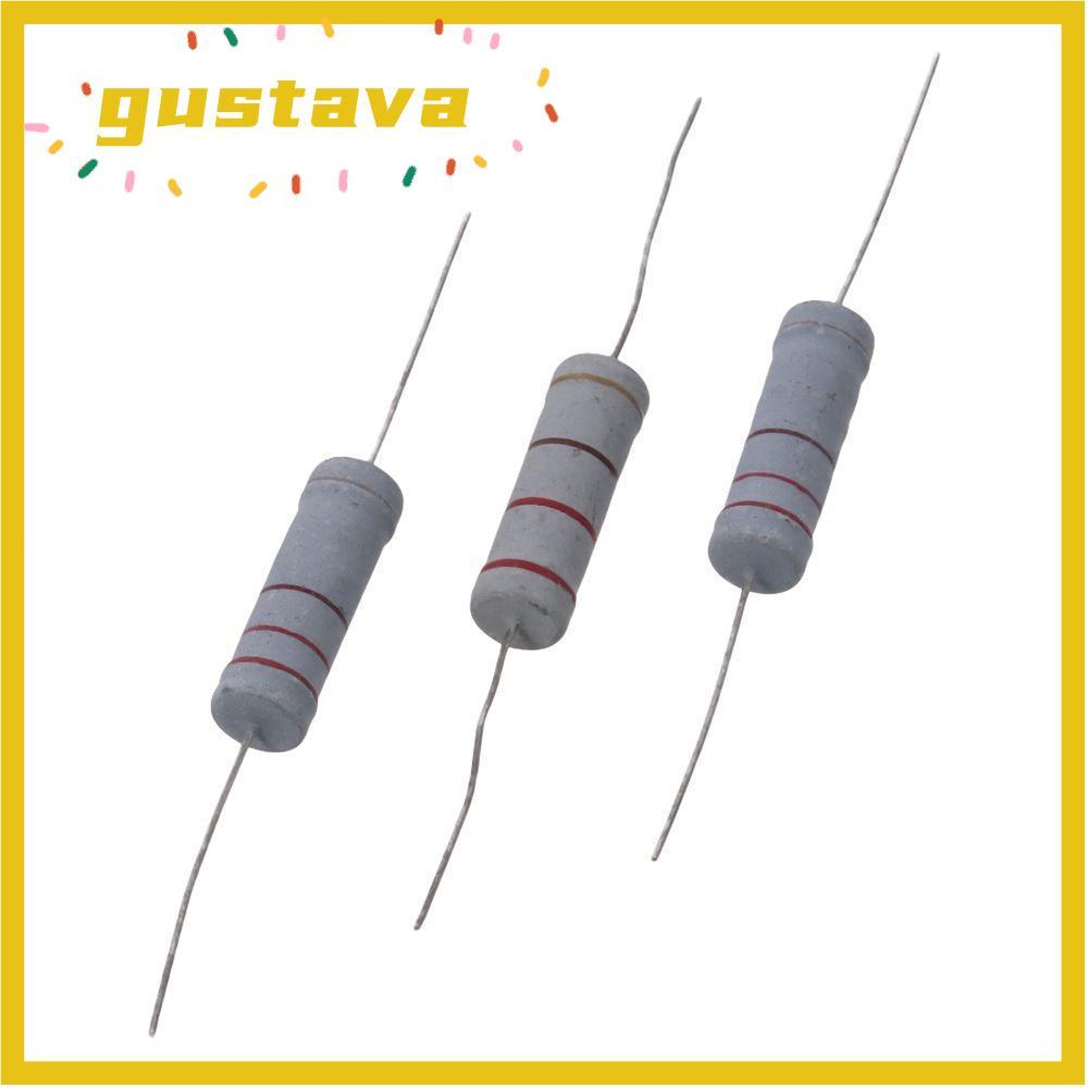 GUSTAVA 220 Ohm Resistor, ตะกั่ว Axial Proof, ตัวต้านทานฟิล์มออกไซด์โลหะคุณภาพสูง 5W 5% Tolerance สํ